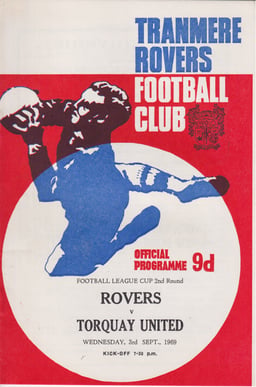 Tranmere Rovers v Torquay United Match Programme 1969-09-03